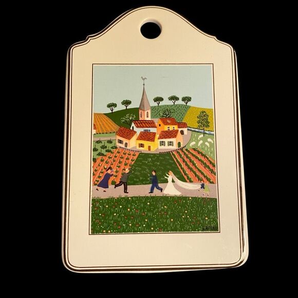 Villeroy & Boch Design Naif Cheese and Cracker Board 8 5/8 - Picture 1 of 9